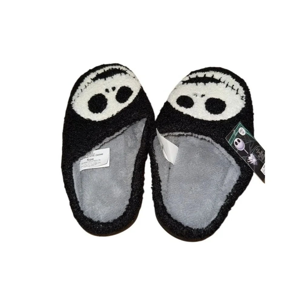 Disney Jack Skellington Slippers Unisex S/M Black Nightmare Before Christmas NBC